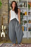 Arbi Gingham Shirring Bandeau Jumpsuit Black